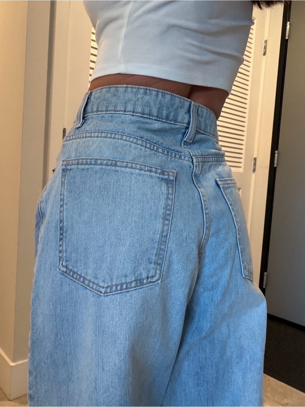 Zara Light Blue Wide Leg Jeans - Picture 7 of 8